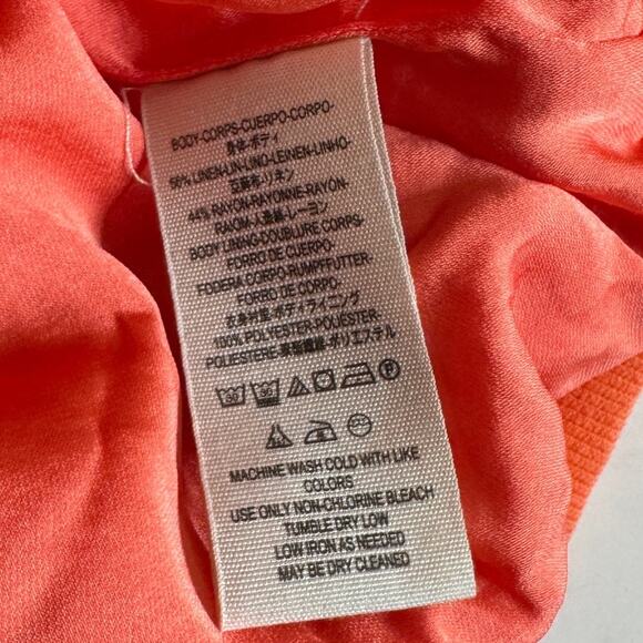 Free People Ruched Cosy Fit Soft Orange Bomber Jacket Full Zip Women's Size XS - Picture 11 of 12